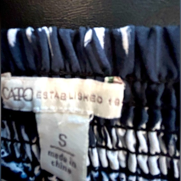 110. CATO Asymmetrical Gray, White and Blue Spaghetti Straps Small - Picture 2 of 3